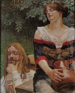 Romantic Art - Christ and the samaritan Woman